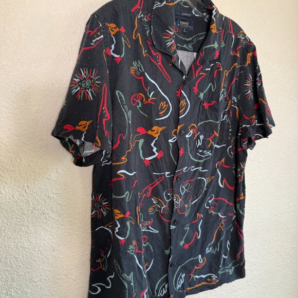 Roark Gonzo Creatures Shirt \\ Men Medium //  Black Short Sleeve Classic Fit - Picture 8 of 9